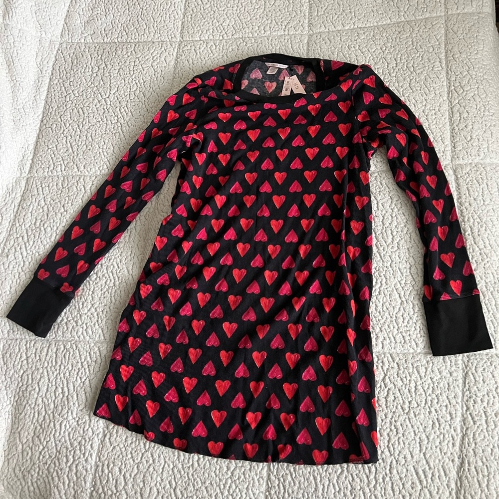 NWT Victoria’s Secret Cotton Long—Sleeve Nightgown ❤️ ♥️ ❤️ Sz L